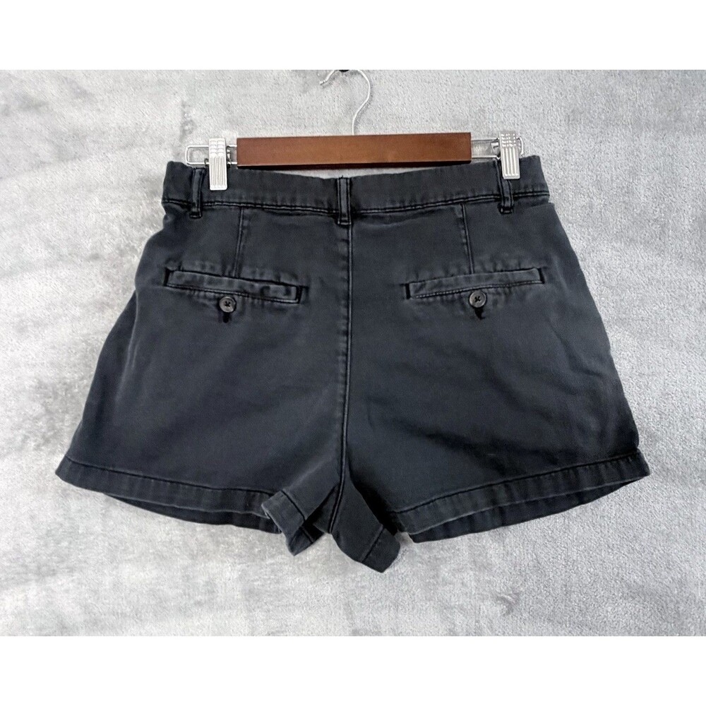 Free People Shorts Womens Size 2 Light Black Casual Chino High Rise Pockets - Picture 4 of 8